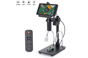 5.1 inch Screen 16MP 4K 1080P 60FPS HDMI USB & WIFI Digital Microscope Camera 150X C-mount Lens with IMX SONY Sensor HY-1070